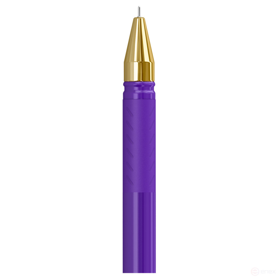 Ручка шариковая Berlingo "xGold" фиолетовая, 0,7 мм, игольчатый стержень, грип