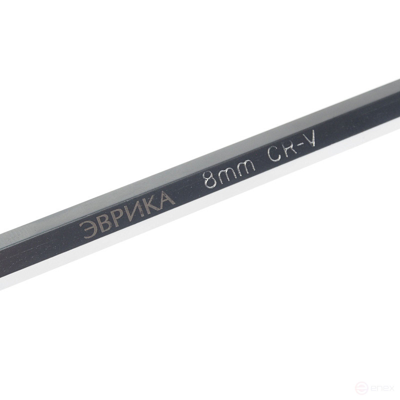 Ключ шестигранный 8мм ER-76408L: Г-образный удлиненный ЭВРИКА /1/10/20