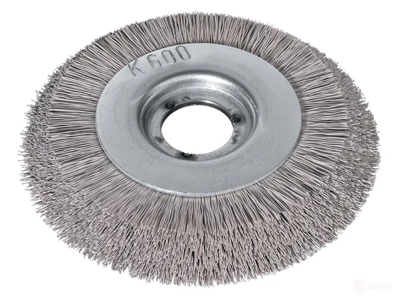 Щетка цилиндрическая гофрированная, Д100 мм, ширина 12 мм, нейлон-абразив P 6.12, оксид алюминия K 600/0,30 мм