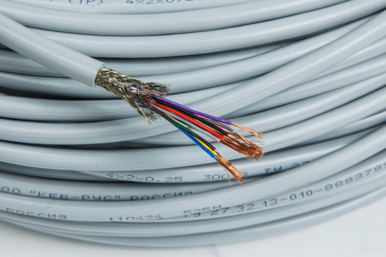 Кабель гибкий передачи данных, экранированный, маслостойкий, витая пара LIYCY (TP) 4X2X0,25