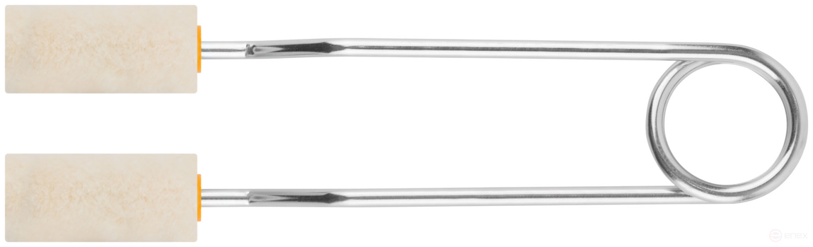 Special roller for grilles, fittings, fences, core 15 mm, 100% velour, pile 5 mm, double handle 22 cm, 50 mm (2 pcs.)