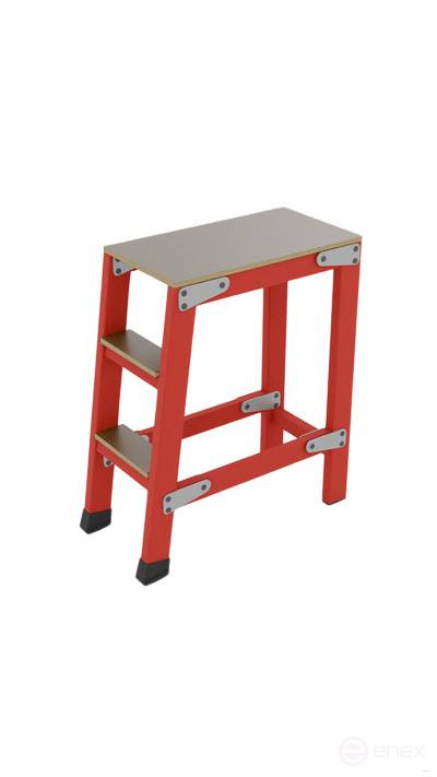 SVP-0.6 fiberglass with vertical supports, footrest h=600mm, 2 steps, collapsible, platform 500x500mm