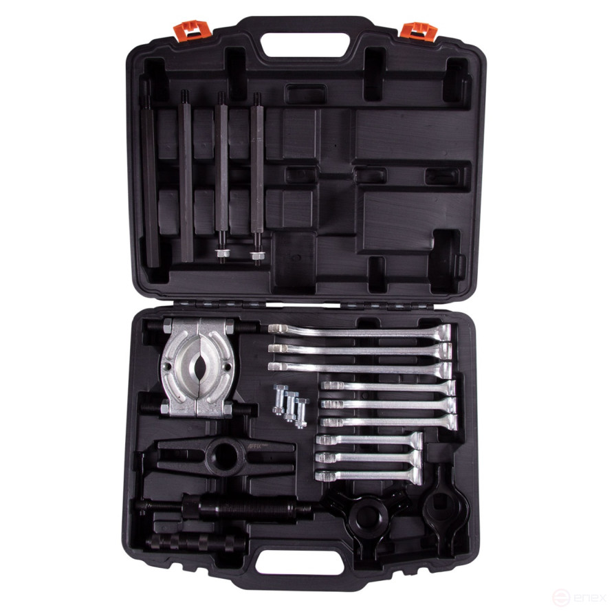Hydraulic bearing puller, 10 t, 75-100 mm, 21 pieces AFFIX AF10419010C