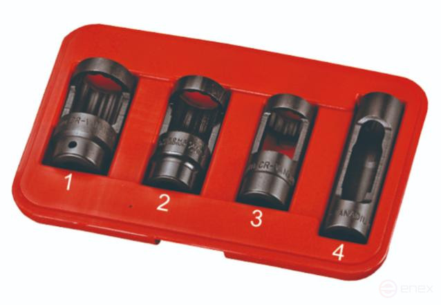 A set of heads for removing oxygen sensor 4 items in a JTC case