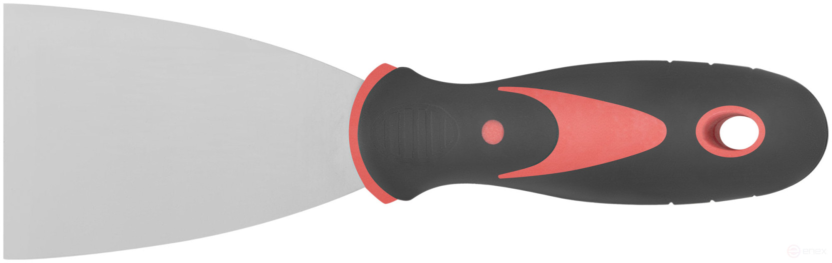 Spatula, stainless steelsteel, rubberized handle 2.5" (63 mm)