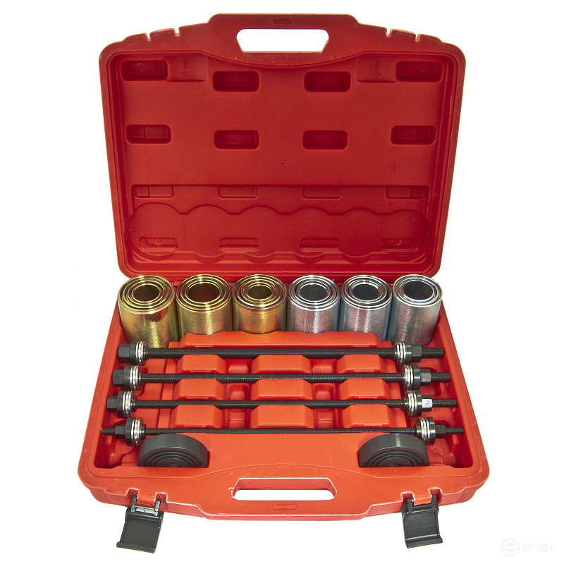 Набор для замены сайлентблоков, втулок и подшипников ER-86601 универсальный 26пр. (М10, М12, М14, М16), в кейсе ЭВРИКА /1
