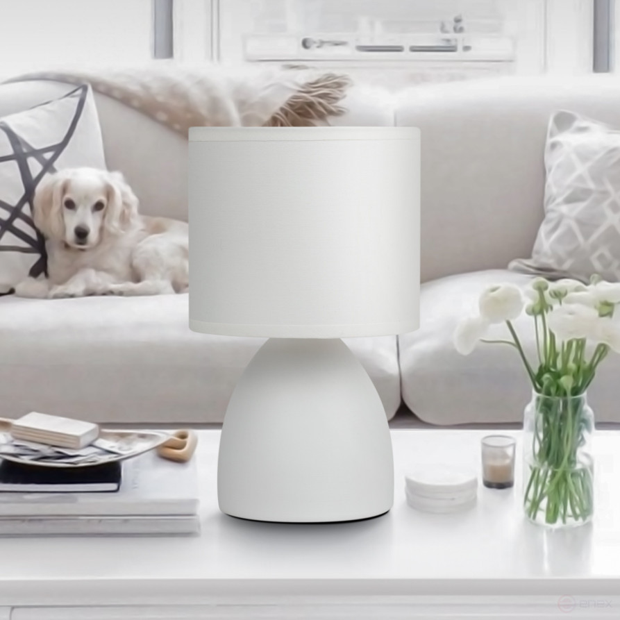 Rivoli Nadine 7042-502 Table Lamp 1 * E14 40W ceramic white with lampshade