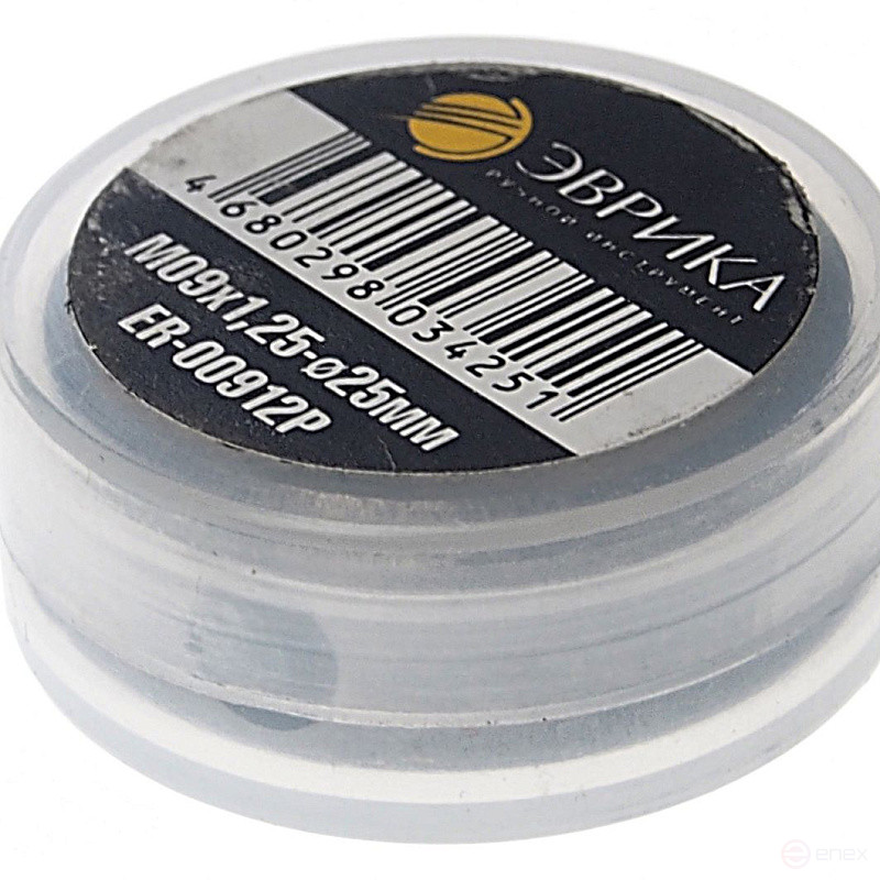 Плашка ER-00912P M09x1,25-ø25мм, в пластиковом футляреЭВРИКА /1/10