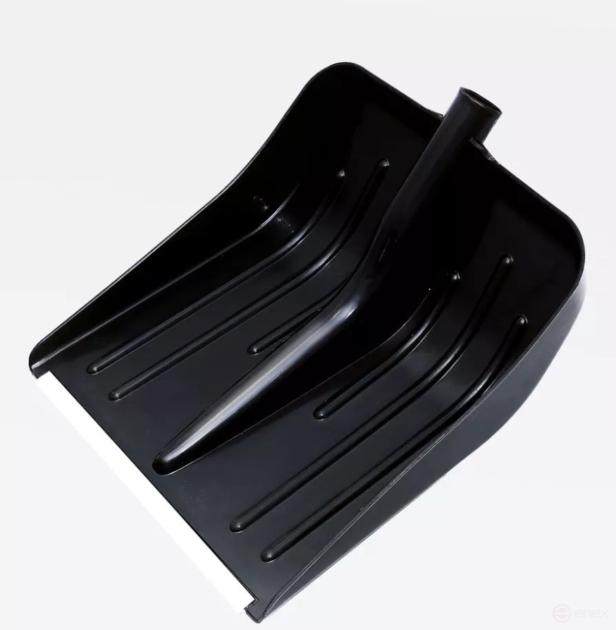 Snow shovel "GRADER" black plastic with aluminum strip made of frost-resistant plastic d.32
