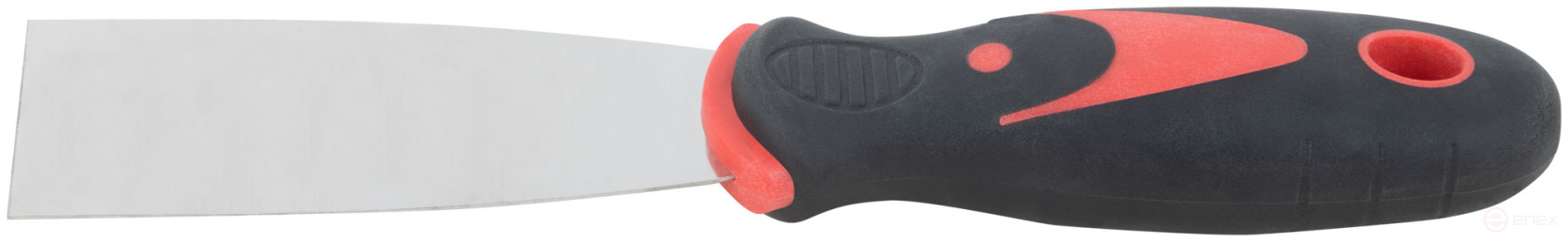 Шпатель, нерж.сталь, прорезиненная ручка 1,5" (40 мм)