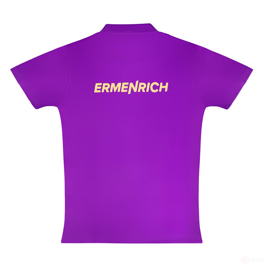 Фирменная футболка-поло Ermenrich, фиолетовая, размер XL