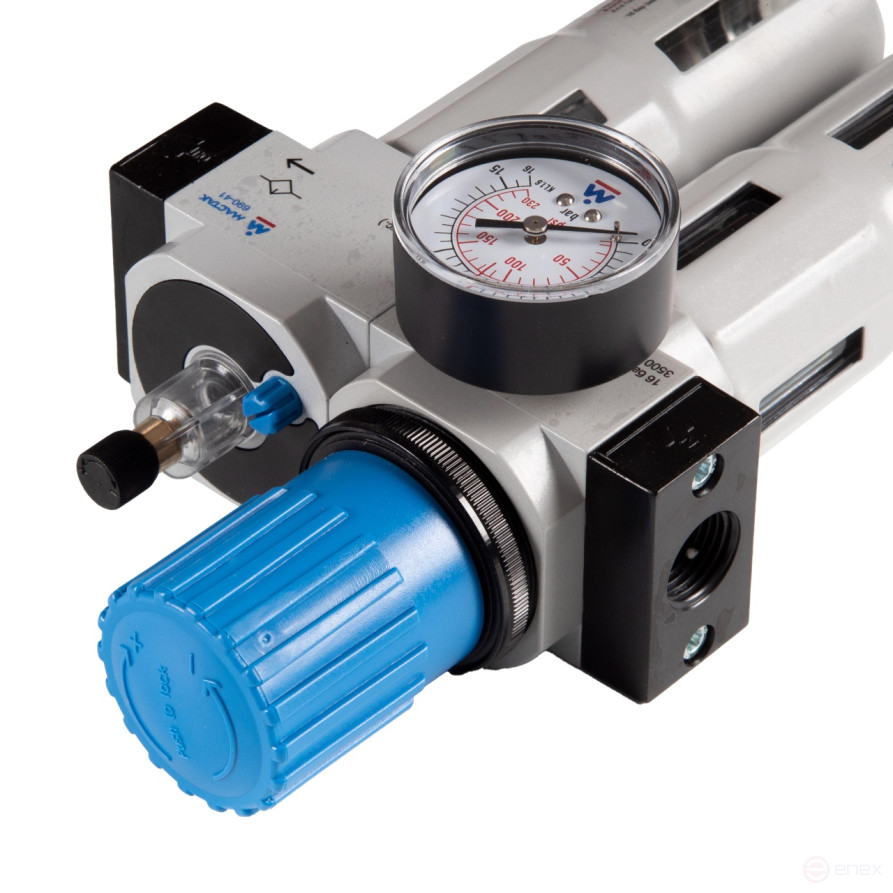 Filter dehumidifier with gearbox and lubricator 1/2", with pressure gauge MASTAK 690-41