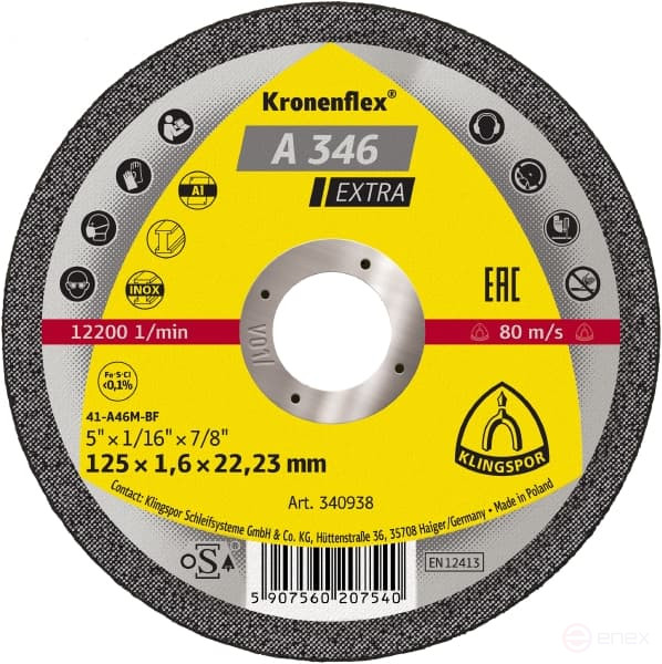 Отрезной круг A 346 Extra, 180 x 1,6 x 22,23