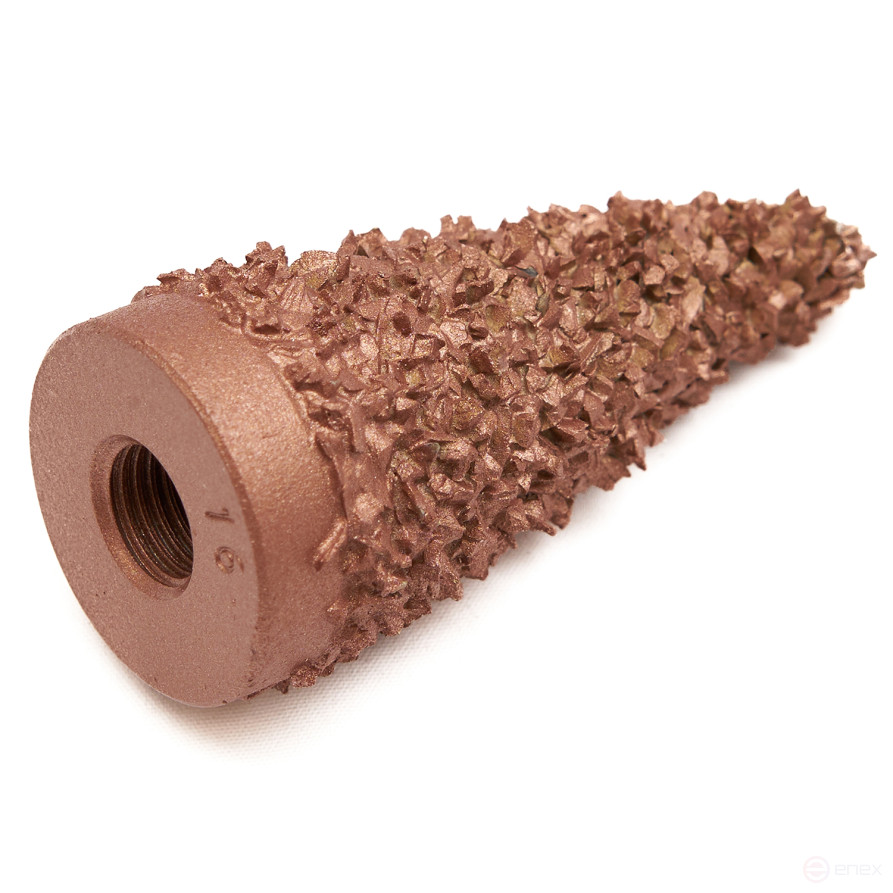 NS05-3316 Rough cone Ø25x50mm AH 3/8"-24 thead, 16 Grit