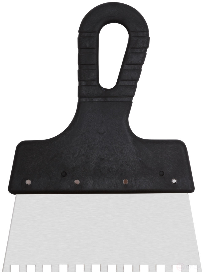 Шпатель фасадный нержавеющий зубчатый 150 мм/зуб 6 мм