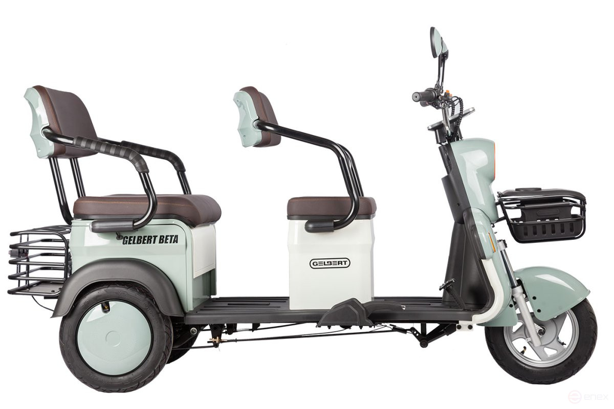 Электротрицикл Rutrike Gelbert Beta 48V/60V 800Вт, черный
