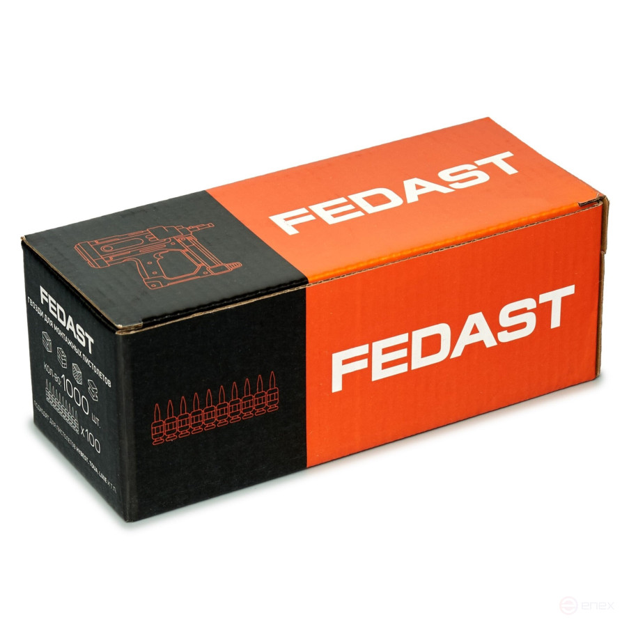 Гвозди для металла и непрочного бетона тип CN (2,7*25 мм винтовые, 1000 шт/уп) FEDAST