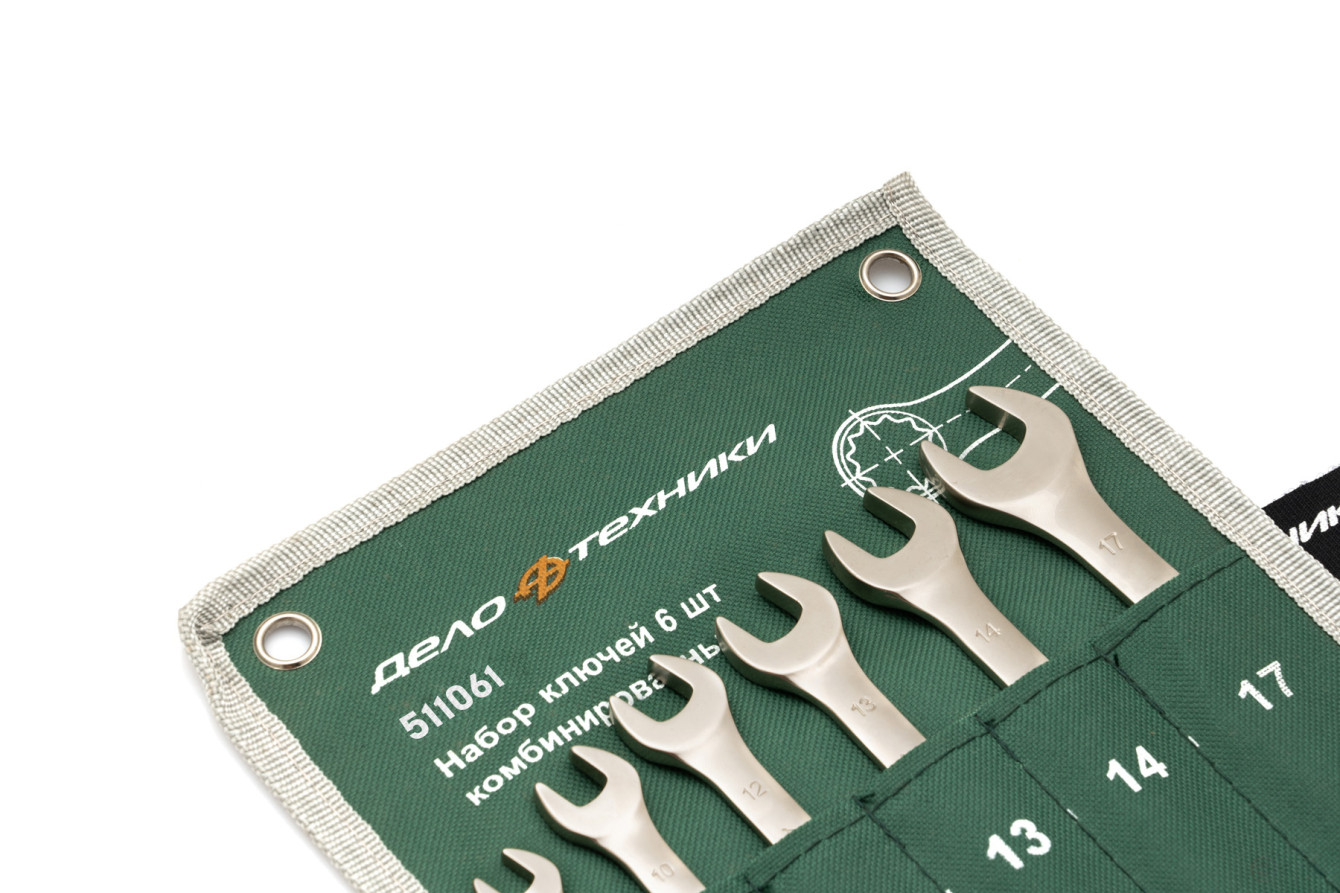 Набор ключей комбинированных 6 шт. (8,10,12,13,14,17 мм) планшет тетрон.
