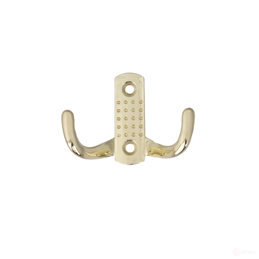 Крючок меб. двухрожковый мет. WP12 золото AKS