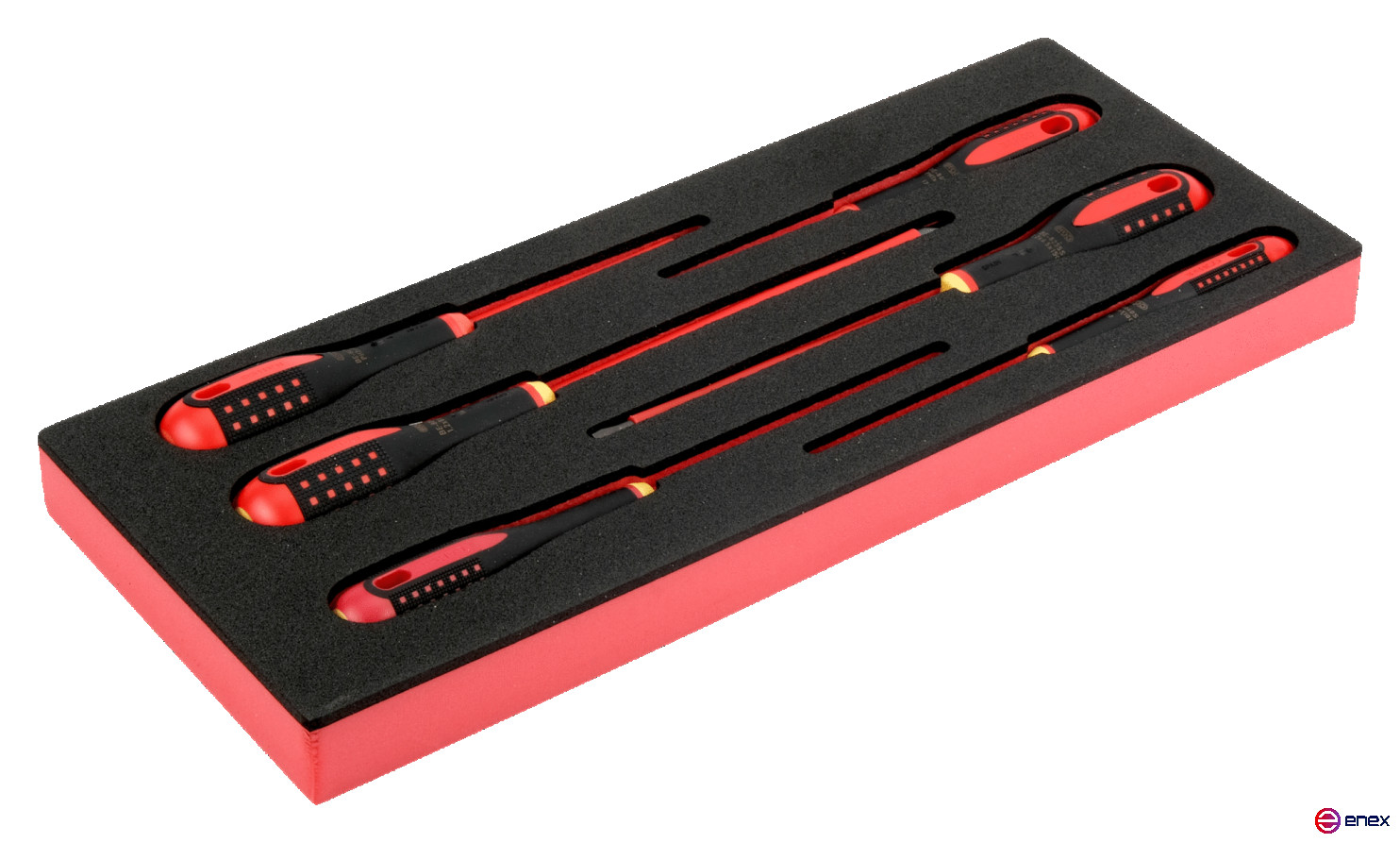 Fit&Go Набор изолированных отверток шлицевых и Phillips в ложементе, 6 шт, 45x181x445 мм