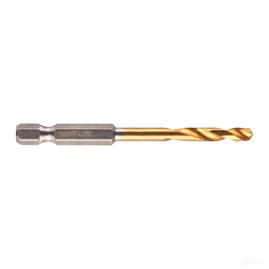 Metal drill bit RedHEX™ HSS-TiN 4.5mm
