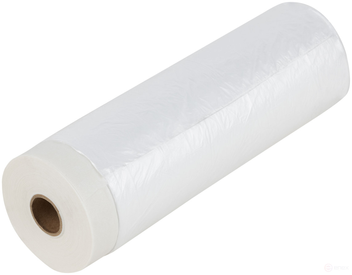 Пленка укрывная, с клейкой лентой, 8 мкм, 3000 мм х 15 м