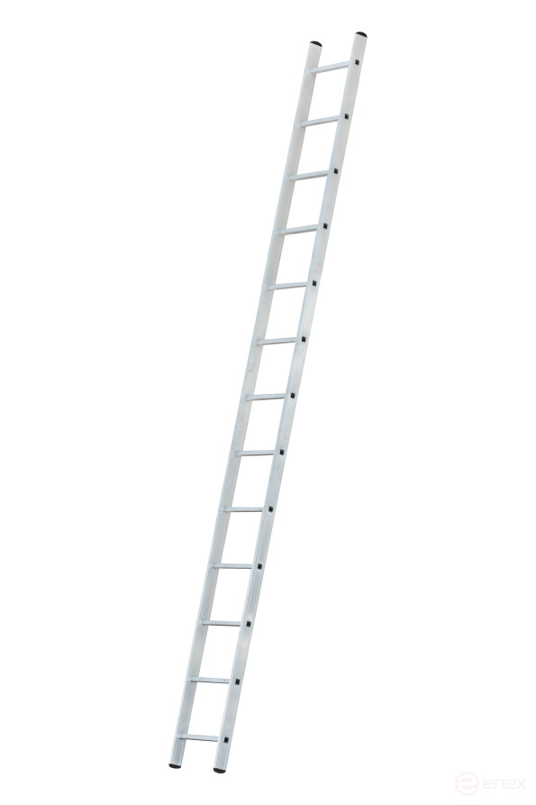Single-section aluminum ladder with 13 steps AL 1x13 P70