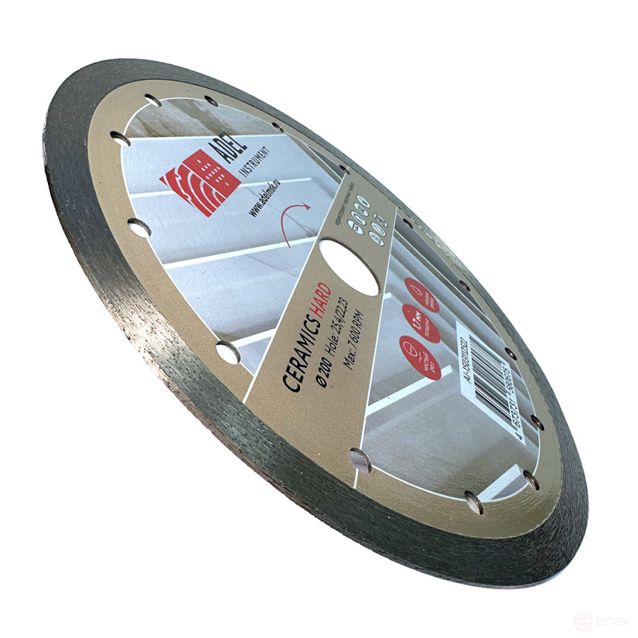 Diamond solid ceramic disc Hard Ceramics Ø200*1,7*8*25,4/22,23 Adel Instrument