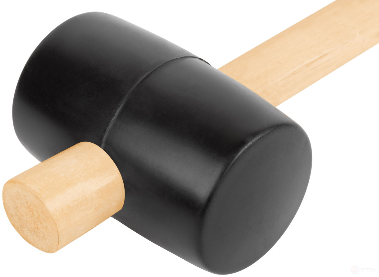 Rubber mallet, wooden handle 70 mm ( 750 gr )