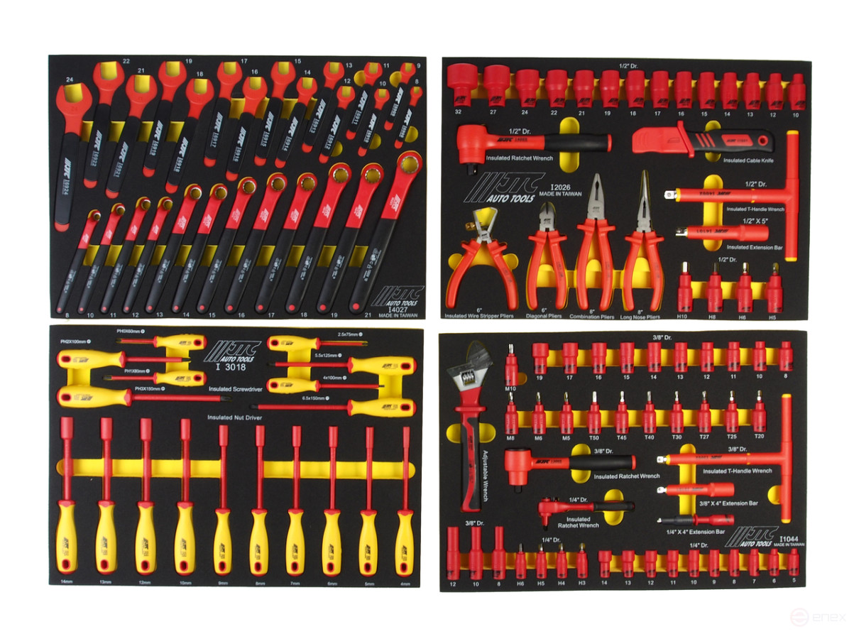 Набор инструментов 115 предметов изолированных комплект JTC