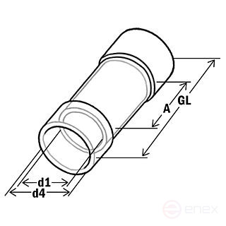 Соединитель параллельный, изолированный 0,5-1 мм² (упак.100шт)