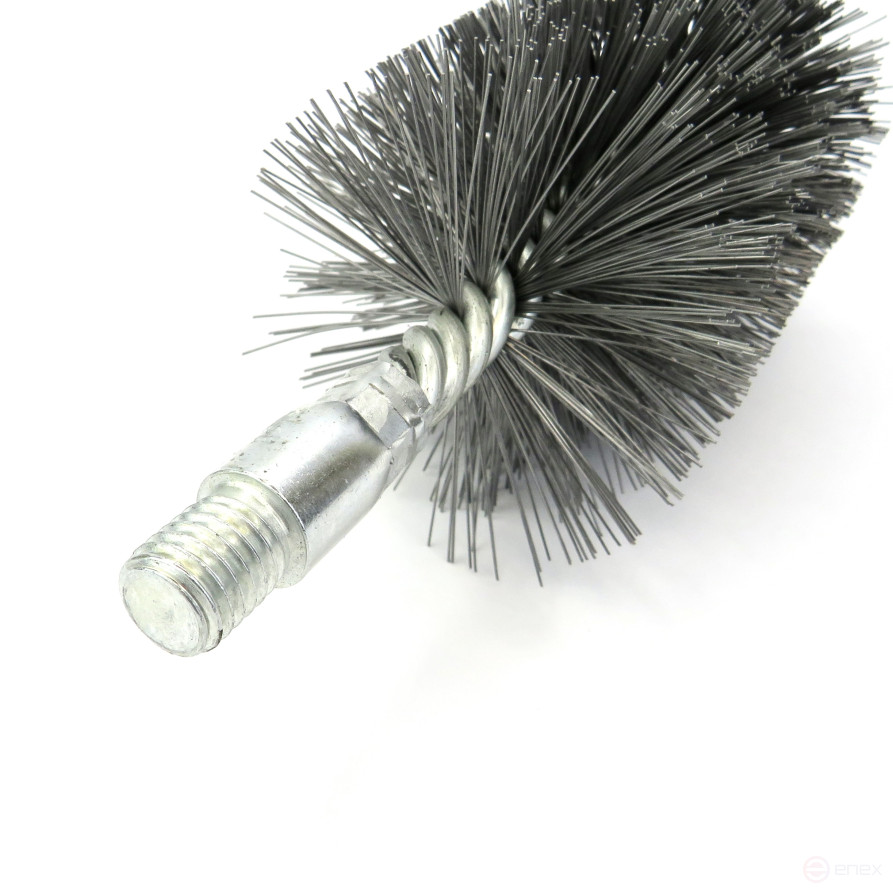 Ruff D68 reinforced with a ring, pile steel 0.40, fit M12 thread (14-368), brush for cleaning holes, heat exchanger, pipes, boilers, chimney