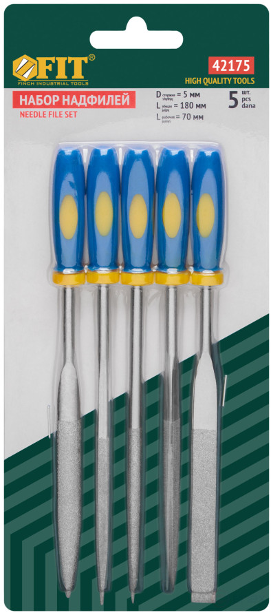 Diamond fillets, soft handle, 5x165/60 mm, 5 pcs.