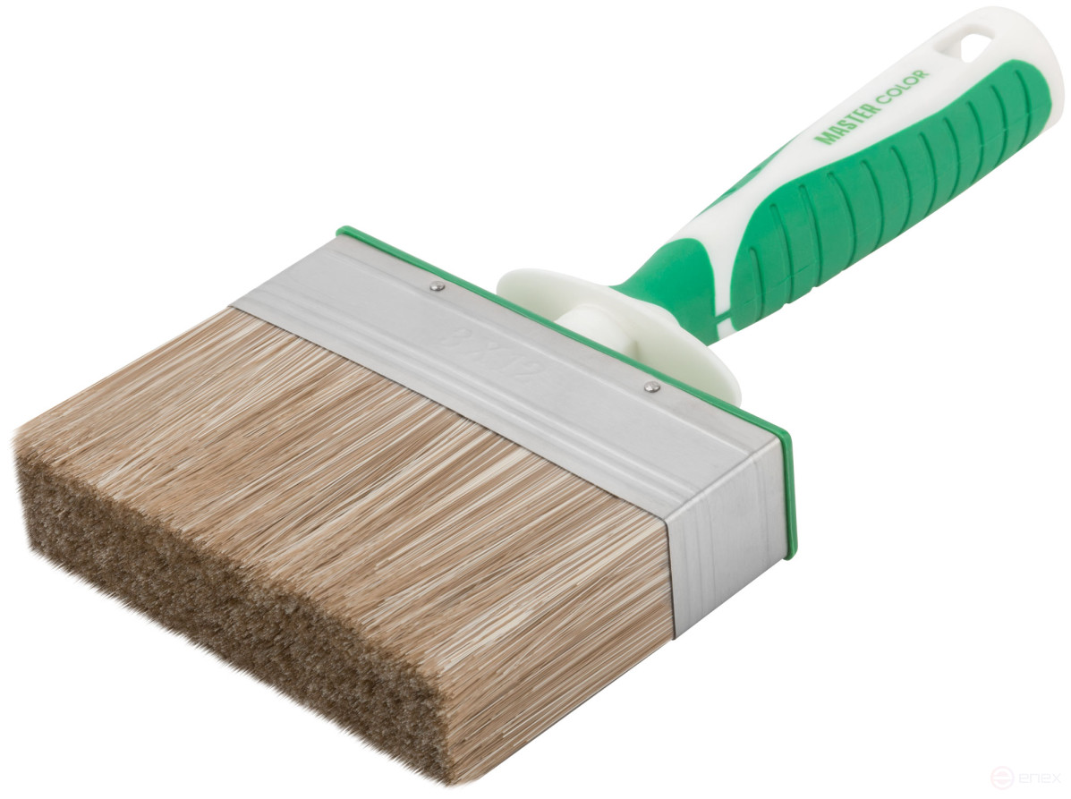 Макловица, 70% ПЭT/30% натуральная щетина, нерж. обжим, 2-К ручка, 120 х 30 мм