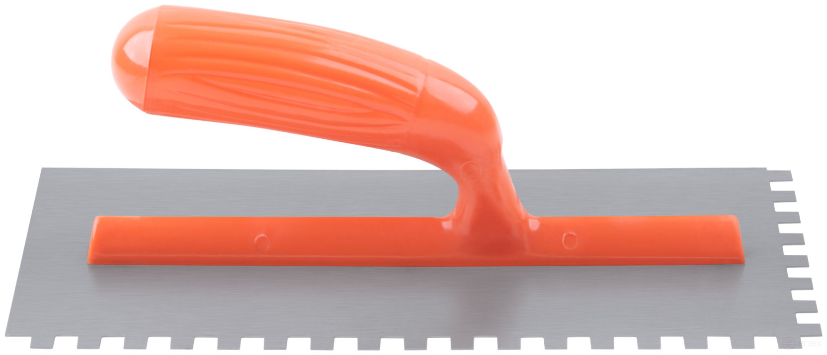 Гладилка стальная с пластиковой ручкой, 280х130 мм зубчатая, зуб 8х8 мм