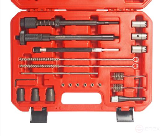 Набор инструментов для восстановления и очистки посадочных мест форсунок в кейсе JTC