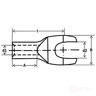 Наконечник кабельный с вилкой, из чистого никеля 0,5-1 M4