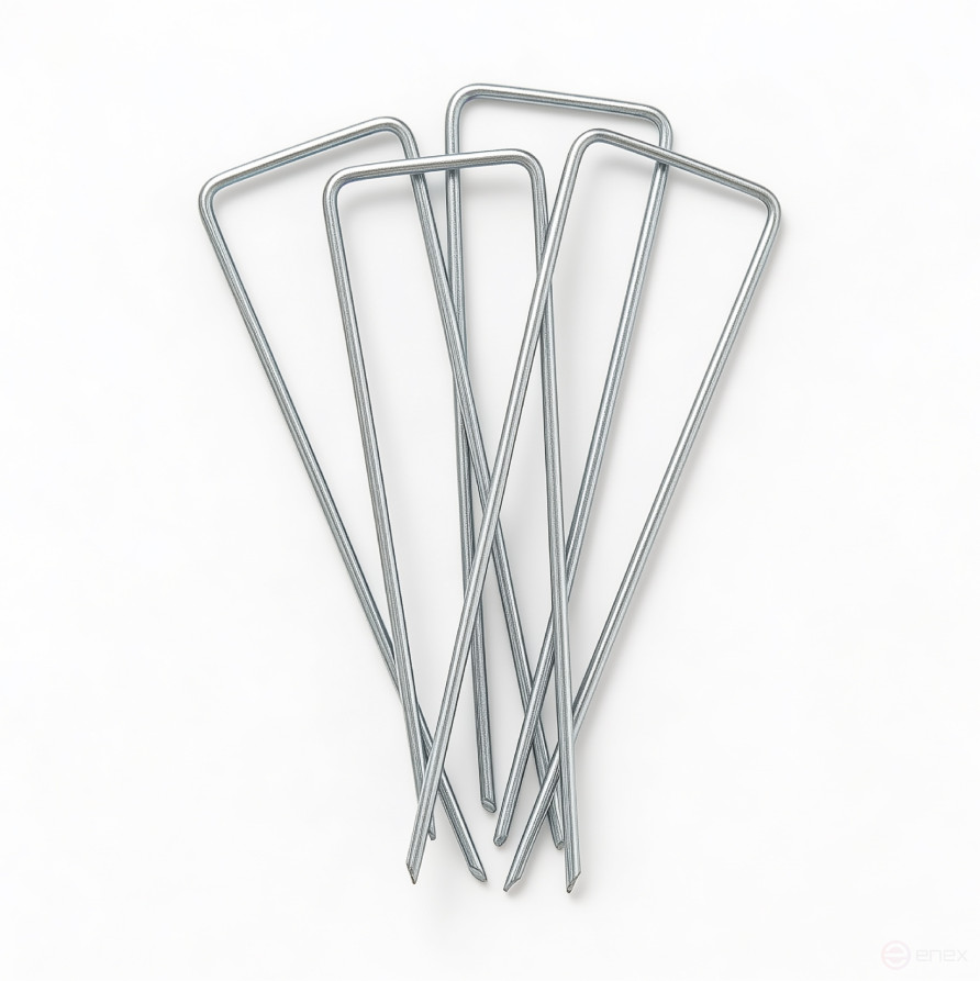 Garden staples for covering material U-shaped 100 pieces metal