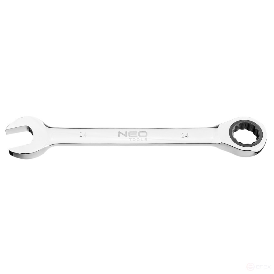 Ключ комбинированный с трещоткой, 24 мм
