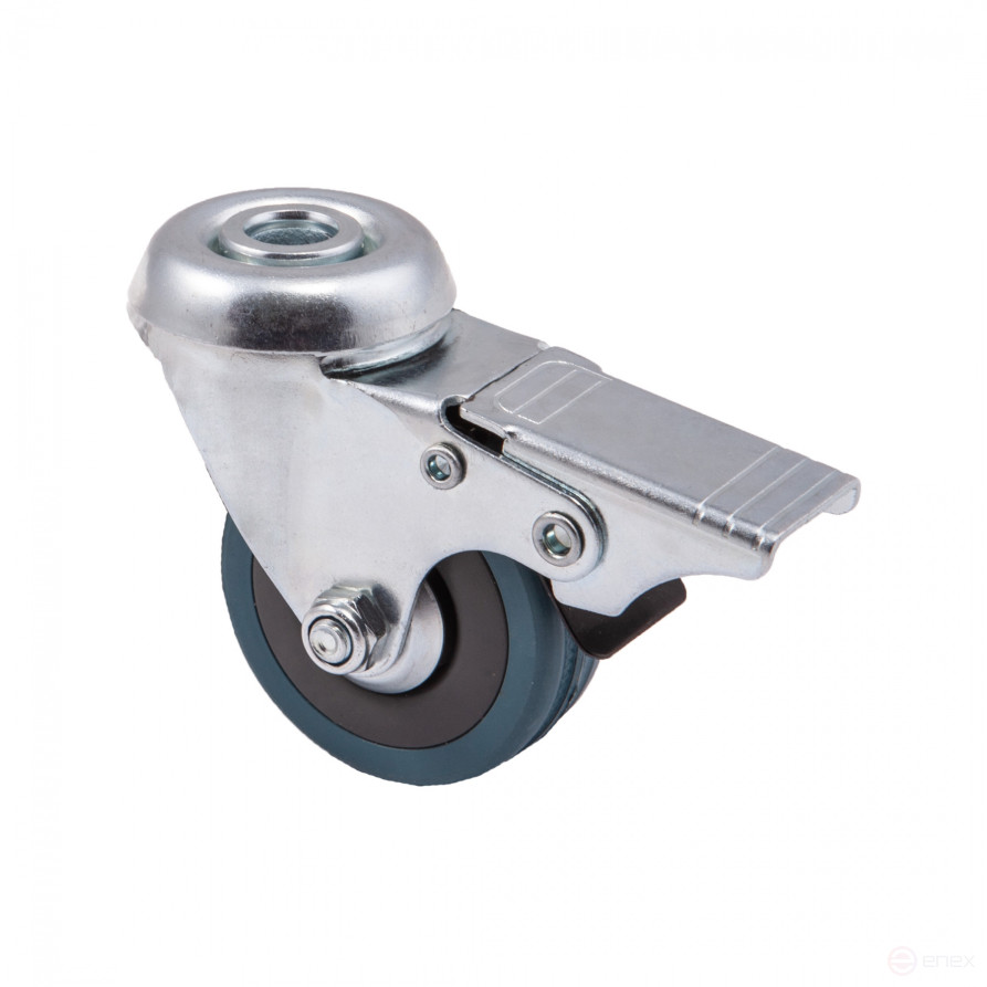 Wheel meb. d50 h70 for M10 screw with cut.rim with torm., grey AKS