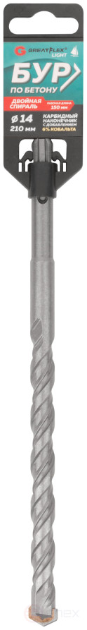 Бур по бетону, SDS-Plus, GreatFlex Light, 14x210 мм