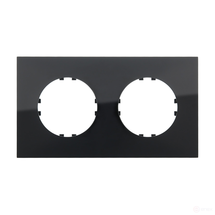 Рамка 2-постовая квадрат (черный) Vintage QUADRO