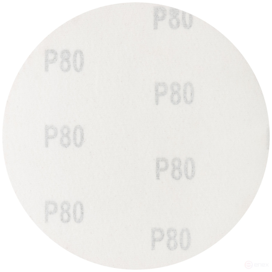 Круги шлифовальные сплошные (липучка), алюминий-оксидные, 125 мм, 5 шт. Р 80