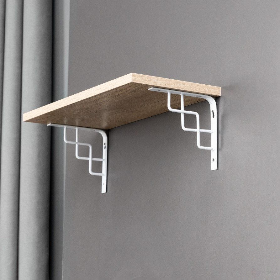 Shelf holder meth. QUADRO 200*200*20*3 , white AKS