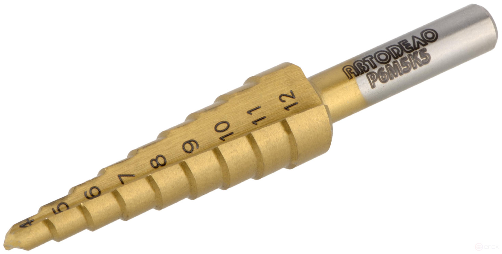 Step drill bit 4.0-12.0 mm 9 steps R6M5K5 Avtodel 40812