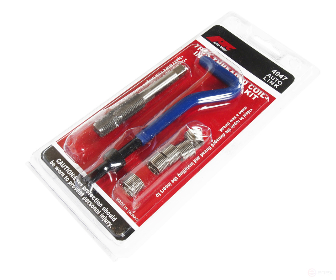 Набор инструментов и вставок для восстановления резьбы М10х1.25мм L=13.5мм 7 предметов JTC