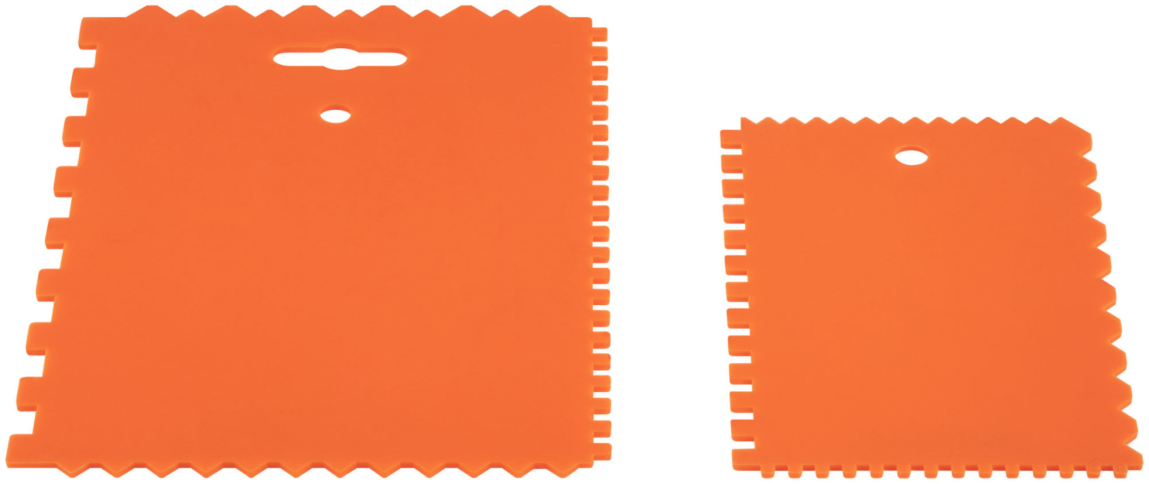 Набор пластиковых зубчатых шпателей, 2 шт: 175x130 мм, 130x90 мм