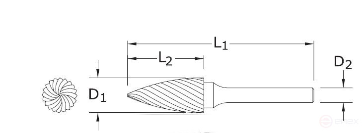 Борфреза твердосплавная CB-G0820/6 SF