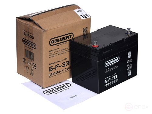 Аккумулятор для ИБП Gelbert 6-F-33 (12V33A/H C20)