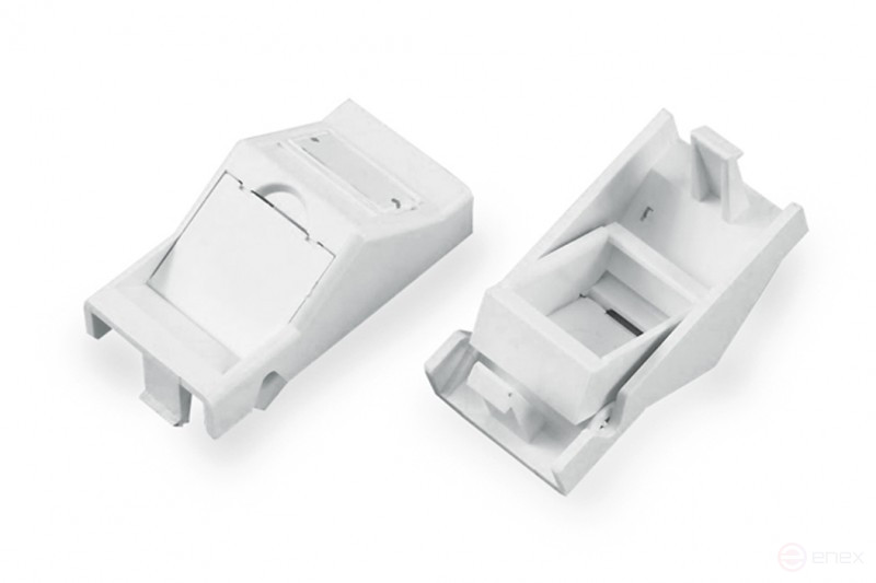 SIP2A-1K-M45-22.5 Вставка угловая 45x22.5 (аналог Mosaic) для 1 модуля формата Keystone Jack, со шторками, ROHS, белая